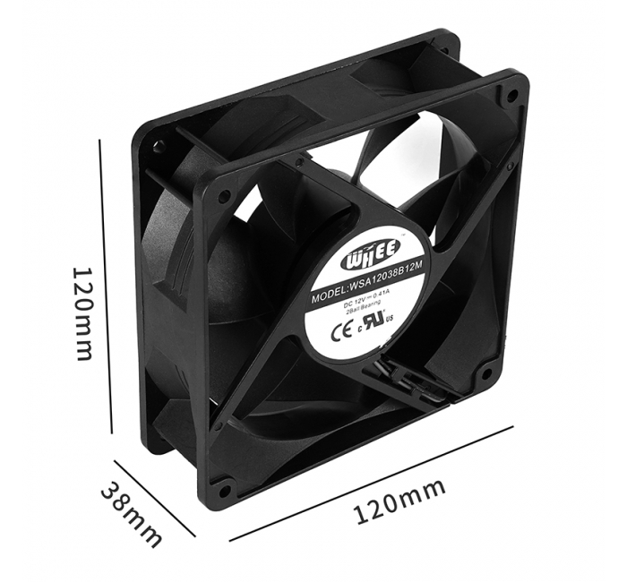 12038 Mini axial fans suitable for manufacture plant 120x120x38mm axial flow exhaust fan
