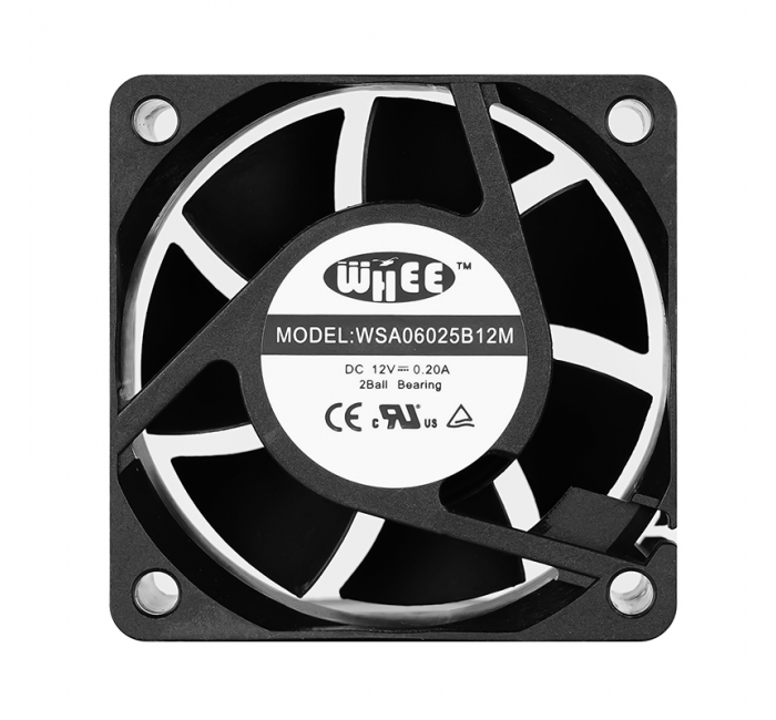 60x60x25mm Axial Flow Industrial Ventilation Fan Hydraulic Bearing OEM Supported 12V/24V DC Plastic Blades Axial Air Cooling Fan